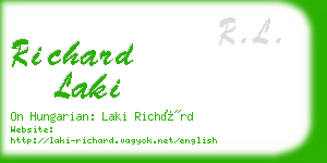 richard laki business card